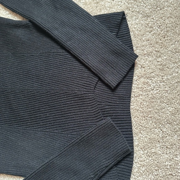 Hippie Rose Black Ribbed Sweater - Picture 2 of 3